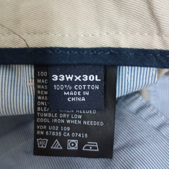Nautica Pants Pleated Khaki Mens 33Wx30L 100% Cotton Business or Casual - Picture 2 of 10